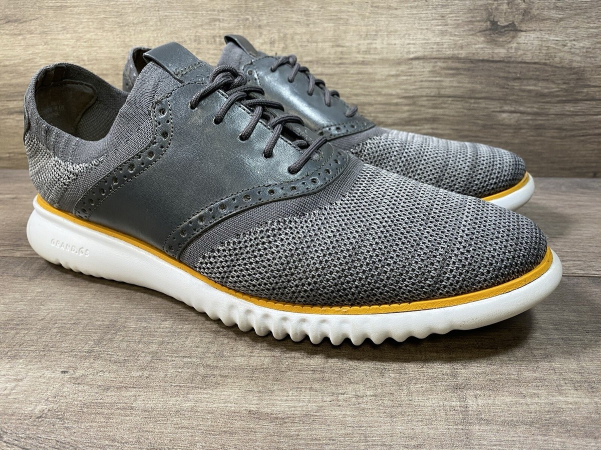 Cole Haan 2.Zerogrand Gray Saddle Knit Oxford Shoes Mens 9.5  display picture 3