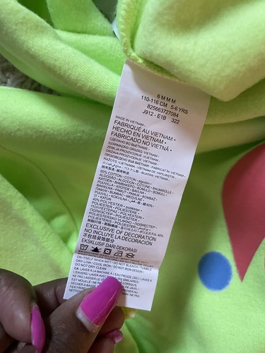 Nike Hoodie Highlighter Green Fleece Lined Glow Time Graphic Print Size 6 M - 14 - Picture 7 of 8