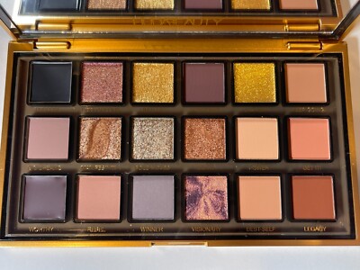Huda Beauty Empowered Eye Shadow Palette 18 Colors Matte Cream Shimmer New