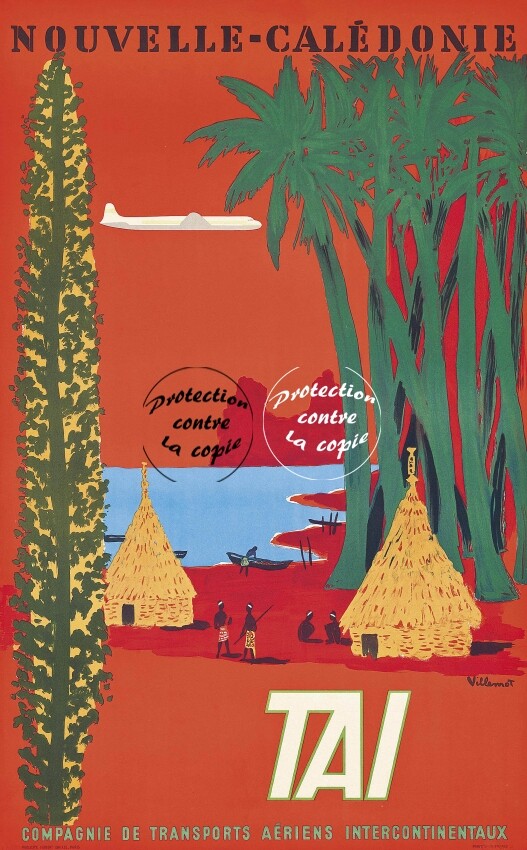 AIRLINES TAI NOUVELLE CALéDONIE Rcmj-POSTER 50x75cm d'une AFFICHE VINTAGE