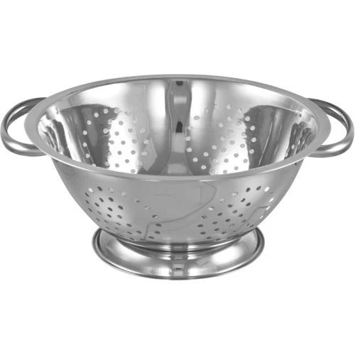 Retro Colander Stainless Steel Enamel Drainer Pasta Salad Size 23cm Dia.