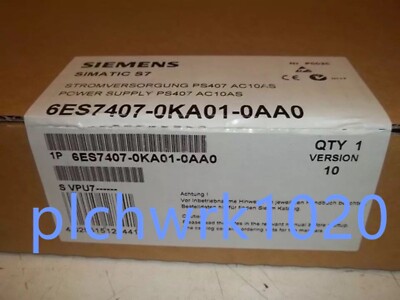 Siemens Simatic S7 6ES7407-0KA01-0AA0 Power Supply PS407 AC10AS