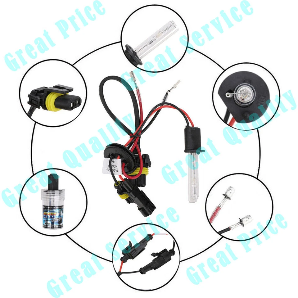 H1 H3 H4 H7 H8 9005 9006 880 HID Xenon Conversion Headlight Bulb Car Ballast 55W - Image 4 of 4