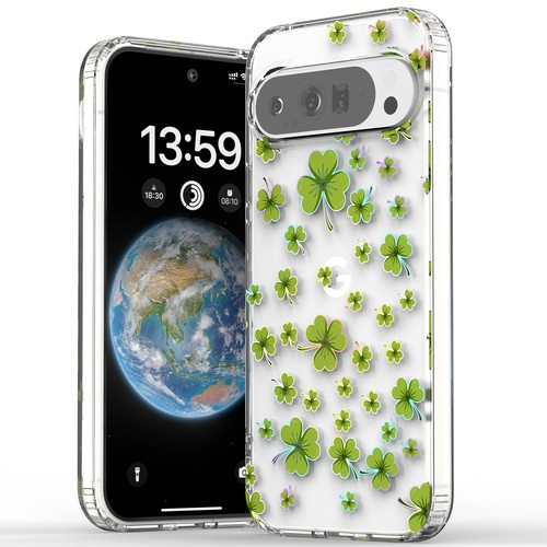 For Google Pixel 9A / 9 ProXL/9 Pro Floral Pattern Slim Shockproof Clear Case - 第 8/19 張圖片