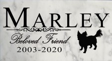Customized Beloved Friend Dog Memorial Outdoor Stone Marker Select Your Breed
