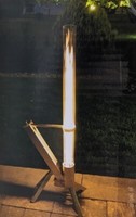Belavi Feuerrohr Ambiente FeuersäUle Garten Fackel Aus Edelstahl/Glas Pellet Neu