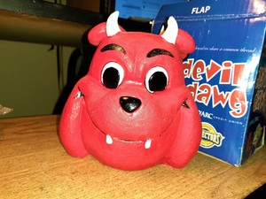 Lowell Red Devil Dawg Head Bank Mascot Memorabilia 2009 ...