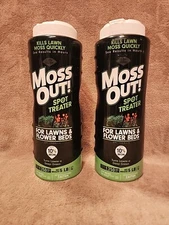Lot of 2: Lilly Miller Brands Moss Out Spot Treater  Lawns & Flower Beds 5 Lb Ea