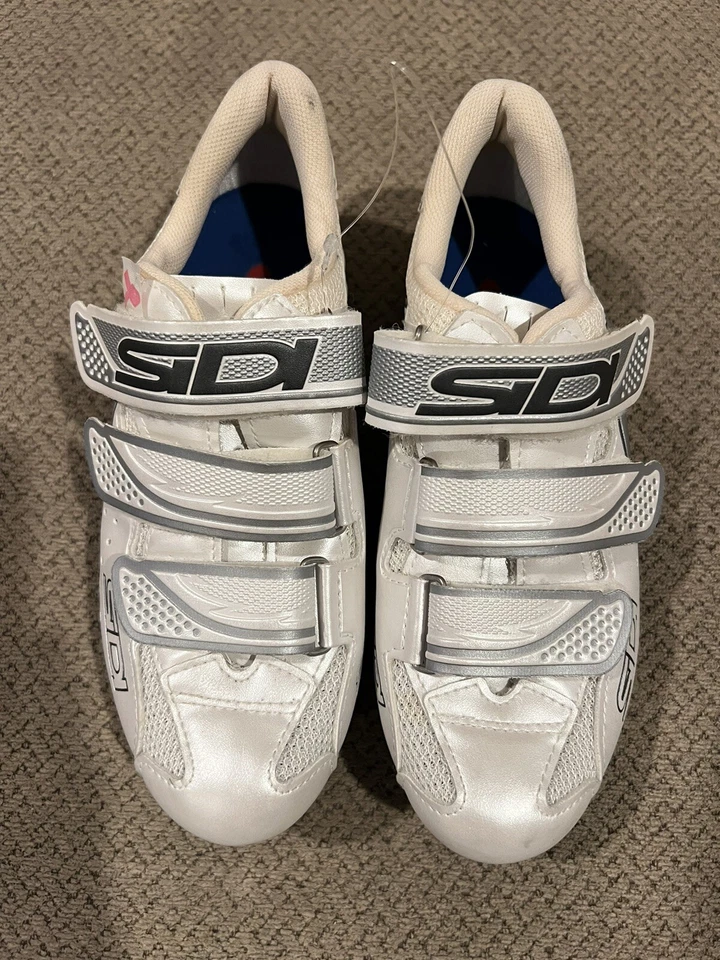 Zapatos de carretera SIDI ZEPHYR de carbono blancos para mujer EU 37 US 5,5 precio de venta sugerido por el fabricante 190 USD Foto 2 de 3