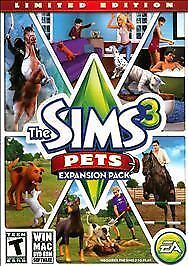 Sims 3: Pets (Windows/Mac 2011) Game Expansion Pack DVD-ROM Limited Ed Free Ship - Zdjęcie 1 z 1