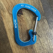 Slide Lock Carabiner 3 size by Nite-Ize Blue