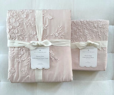 Pottery Barn LOVE SHACK FANCY ROCOCO BOW Full Queen Duvet  2 Euro Shams NWT