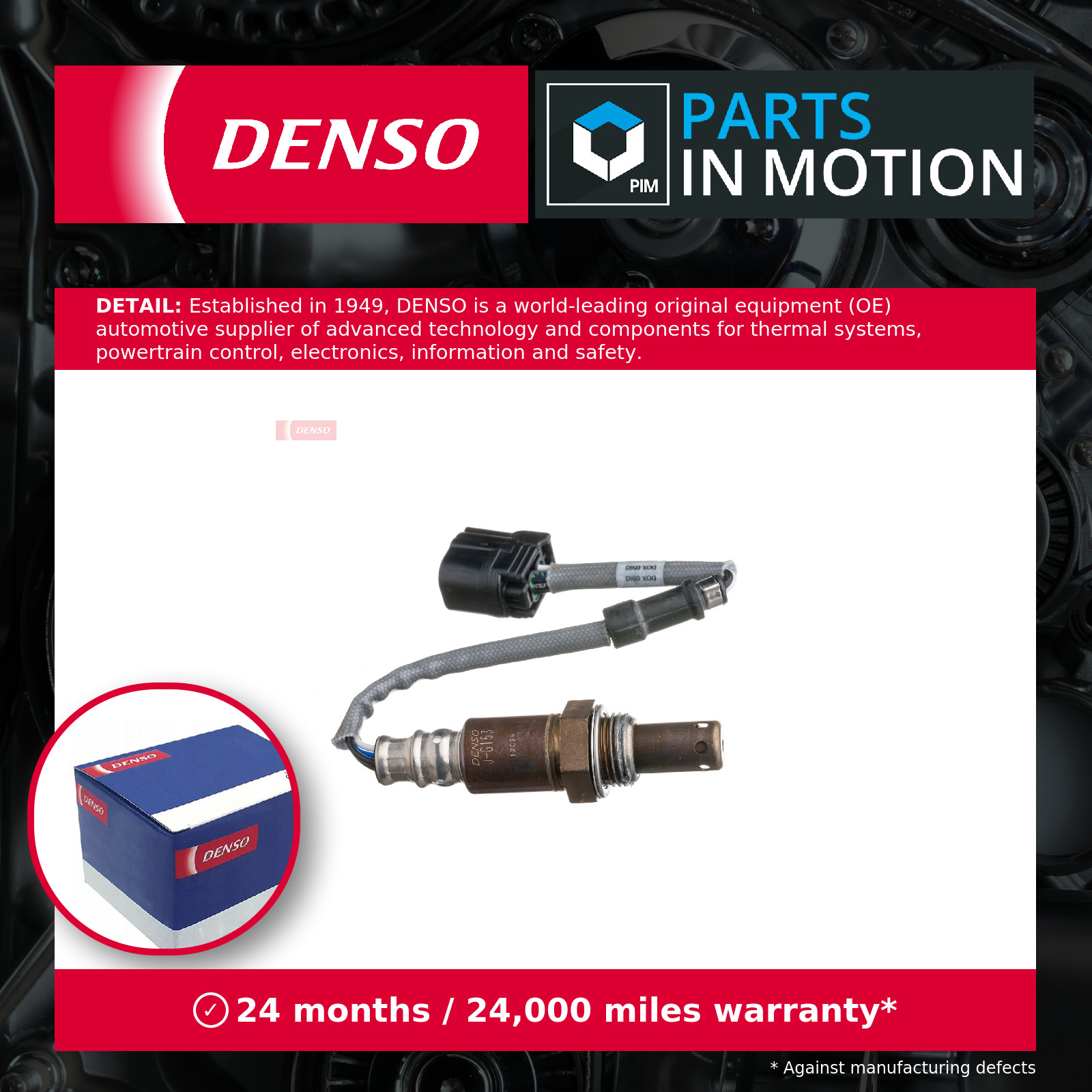 Lambda Sensor fits HONDA CIVIC FN2 TypeR 2.0 07 to 11 K20Z4 Oxygen Denso Quality