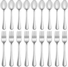 16 Pcs Forks and Spoons Silverware Set,Food Grade Stainless Steel Flatware Cutle