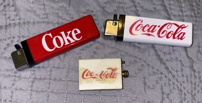 Vintage Coca-Cola Fire Starter Permanent Match Lighter Striker Souvenir Promo