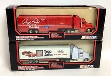 Lot of 2 1991 Racing Champions NASCAR 1/64 Scale Diecast Racing Team Transporter