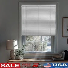 Cordless Vinyl Mini Blinds Child Safe Easy Install Light Control Privacy Durable
