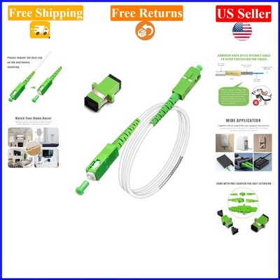5M White Armored Single Mode Fiber Optic Cable for Home Networks