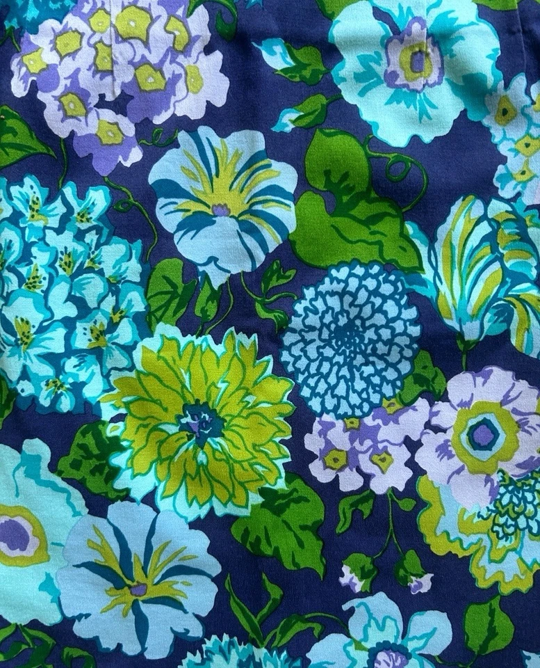 Falda Lápiz Y2K Leggiadro Vibrante Floral Algodón Talla 6 Hecha en Italia Foto 3 de 4