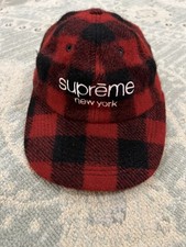 Red & Black check Supreme Cap 100% Authentic