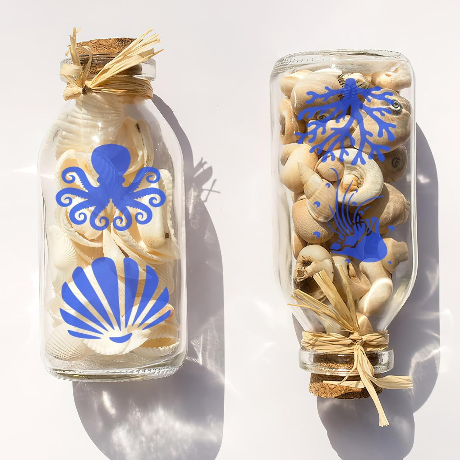 Sea Life Stencils - 20Pcs DIY Pattern Stencils for Wall, Floor Decor & Rock Pain