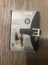 Rolodex Black Personal Card Case holds 36 cards