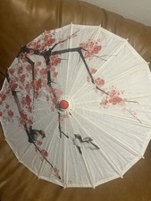 Vintage Japanese Cherry Blossom Paper Parasol