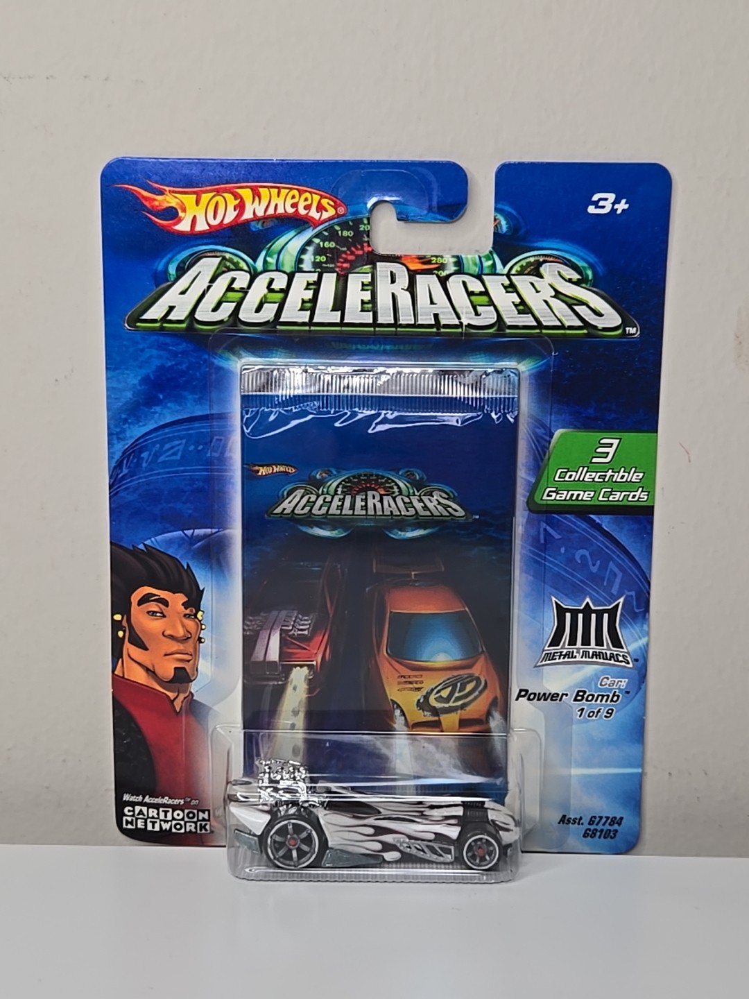 Hot Wheels Acceleracers Metal Maniacs Power Bomb 1 Of 9 Bad Card  AC40