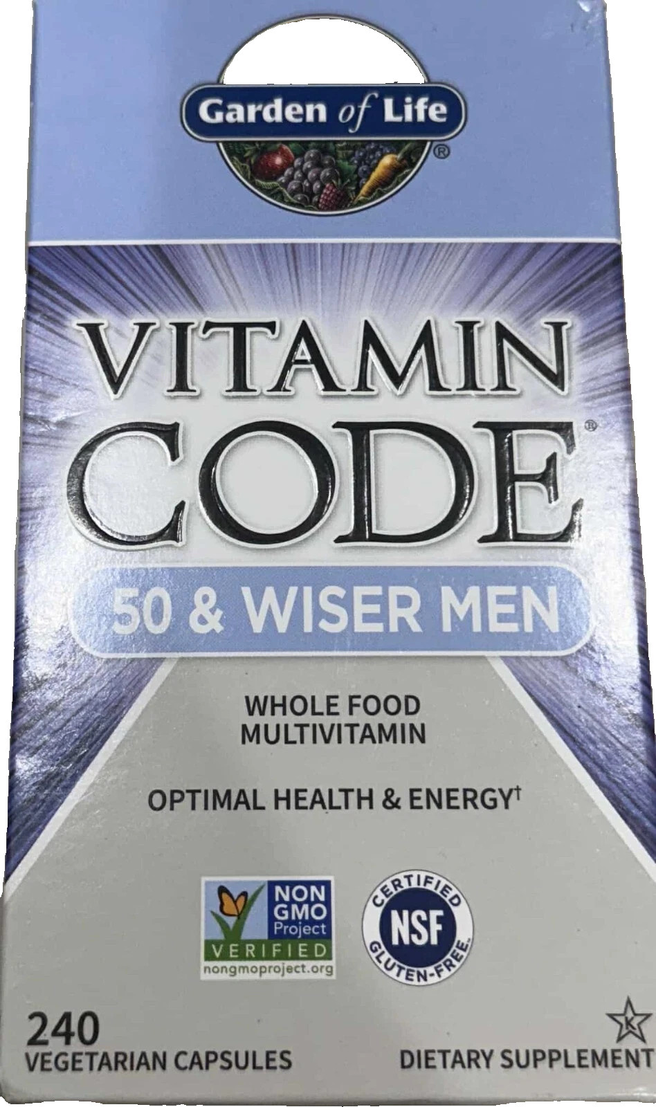 NEW Garden of Life Vitamin Code 50 & Wiser Men Multivitamin 240ct EXP06/2026+