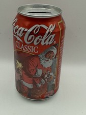 Coca Cola Classic 1997 Holiday Edition Santa Claus Can Piggy Bank/Coin Collector