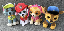Paw Patrol Beanie Boos TY Plush Lot of 4 Chase, Rocky, Marshall, Skye