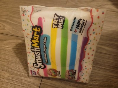 Viral Squishy Rainbow Layer Cake JUMBO SQUISHY 5  Smush Mart RMS USA Crazy Fun