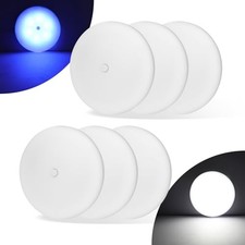 RV Puck Light 5Inch, Dimmable RV Light Fixture 12V, Camper Cool White 6Pack