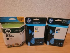 New Genuine HP 88XL Black Color 3 Pk Ink Cartridges Officejet Yellow Cyan 2011