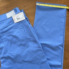 PETER MILLAR CROWN SPORT MENS EB66 PERFORMANCE FIVE POCKET PANTS SIZE BLUE 35x34