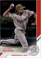 2017 Topps Salute Red #S33 Anthony Rendon /25 - BB