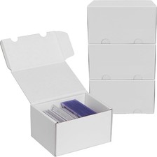 4 Pack Trading Card Storage Boxes for Toploaders with Dividers