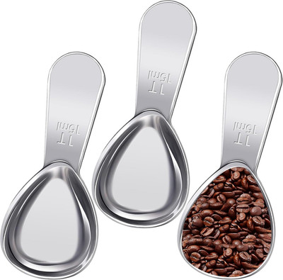 3 Pcs Coffee Scoop,1 Tbsp Stainless Steel Measuring Spoon,Tablespoon,Short