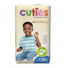 Cuties Complete Care Baby Baby Diaper Size 7 Over 41 lbs. CRD701 20 Ct