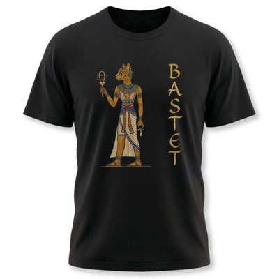 Bastet Egyptian Cat Goddess T-Shirt | Mythology Ankh Sistrum Tee Shirt