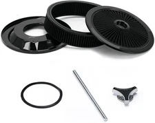 14"x3" Round Air Cleaner Filter Assembly w/Flow-Thru Lid Carburetor High Flow