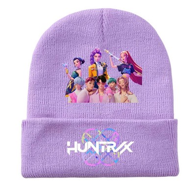 Anime Knit Hat Kpop Demon Hunter, Rumi Mira Zoey Winter Beanie for