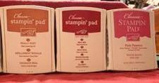 Stampin  Up Ink Pads  3 Retired Colors   Really Rust, Pink Passion, Real Red