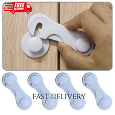 Cabinet Door Locks for Baby Proofing and Child Safety, 4 Pack Childproof Cabinet