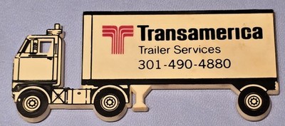 3¾'' Transamerica Trucking Service Freight Carrier Locker Fridge Magnet Semi Rig