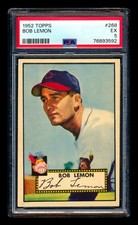 1952 TOPPS #268 BOB LEMON CLEVELAND INDIANS PSA 5 EX!