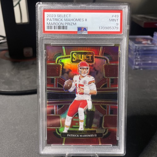 2023 Panini Select - Concourse Patrick Mahomes II #49 Maroon Prizm /149 PSA 9