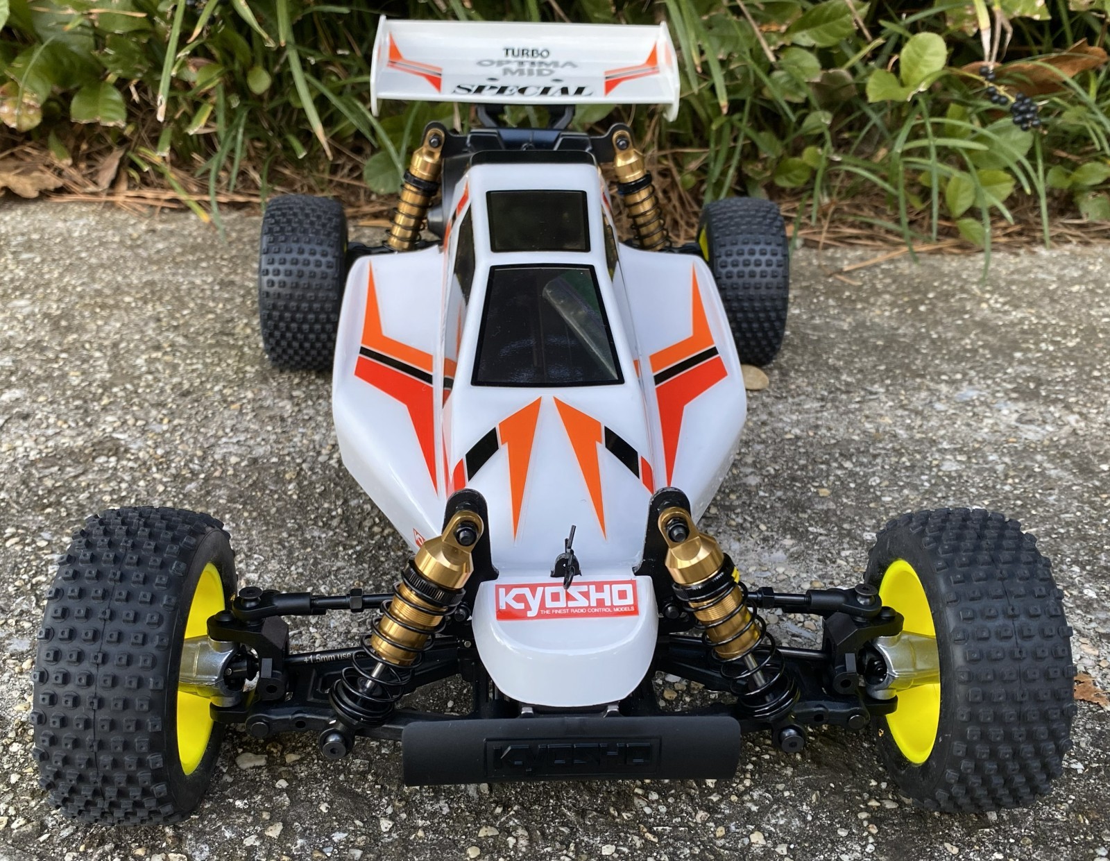 Kyosho Turbo Optima Mid Special (TOMS) 4WD Buggy Kit #30623; Painted & Assembled