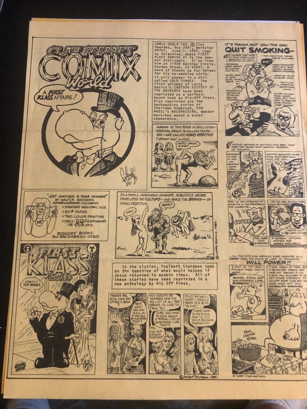 Clay Geerdes COMIX WORLD #148 (1980) - 2-page underground newsletter