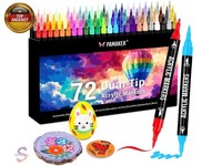 Pamaker 72 Farben Acrylstifte Set – Acrylmarker Mit Feiner Spitze Und Pinsel F